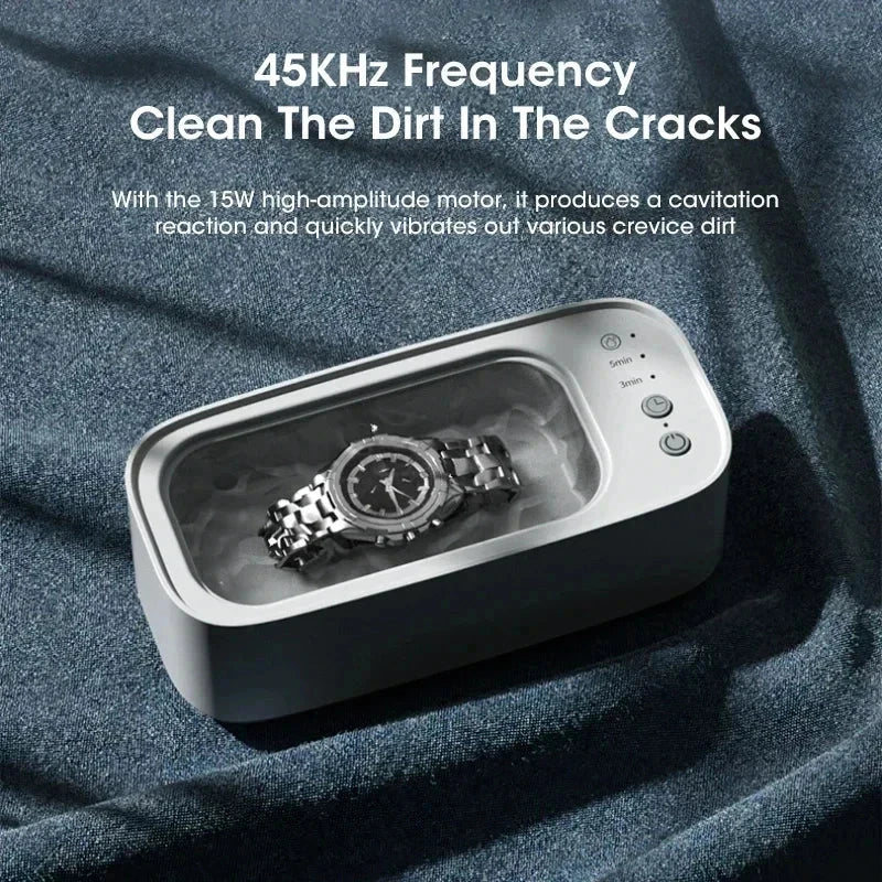 Mini Ultrasonic Cleaner - Glasses, Jewelry & Pacifier Cleaning Tool