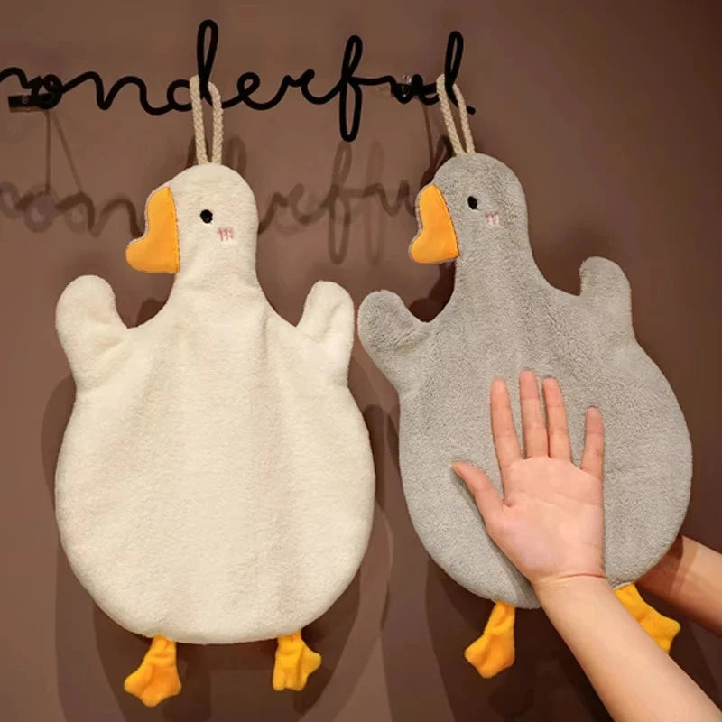 Cute Goose Hanging Hand Towel - Absorbent Quick-Dry Cloth