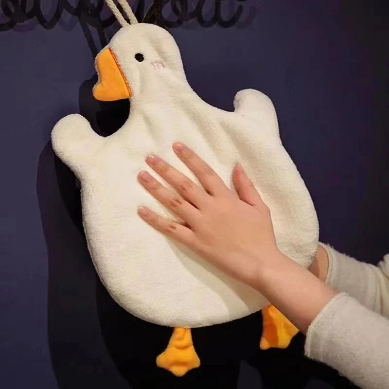 Cute Goose Hanging Hand Towel - Absorbent Quick-Dry Cloth