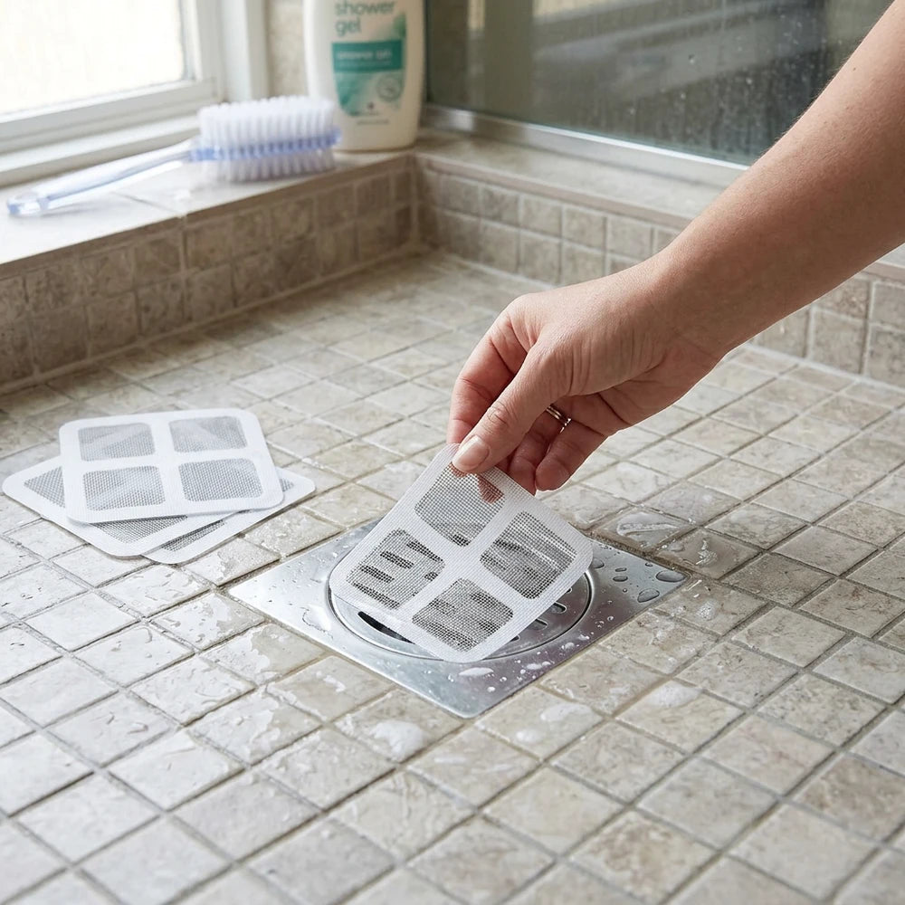 Disposable Hair Catcher Mesh – Drain Filter for Shower & Sink