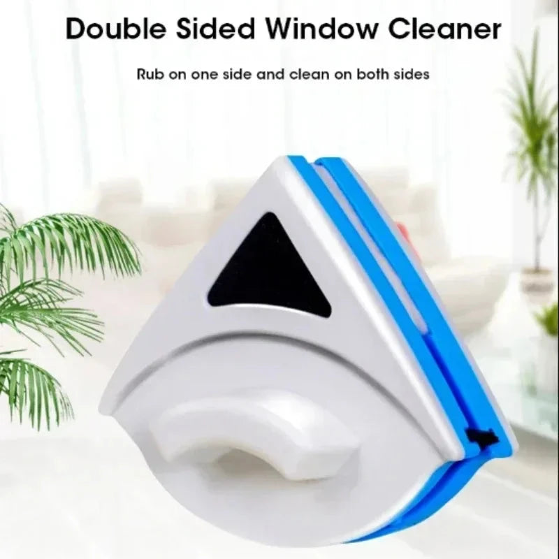 Dual-Sided Magnetic Window Cleaner with Safety Rope
