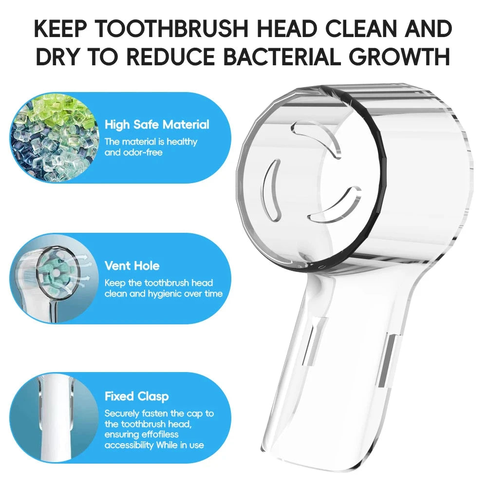 Dustproof Toothbrush Head Covers - Compatible with Oral-B &amp; Braun