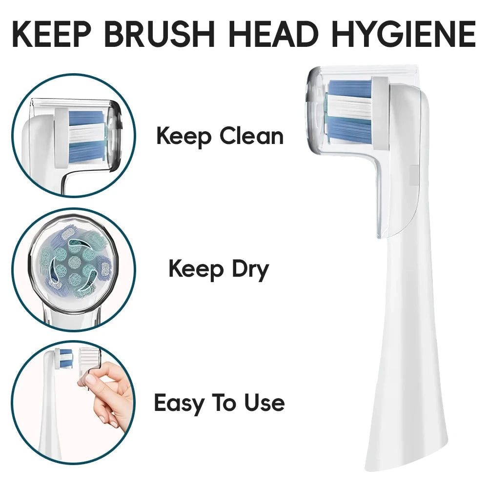 Dustproof Toothbrush Head Covers - Compatible with Oral-B &amp; Braun