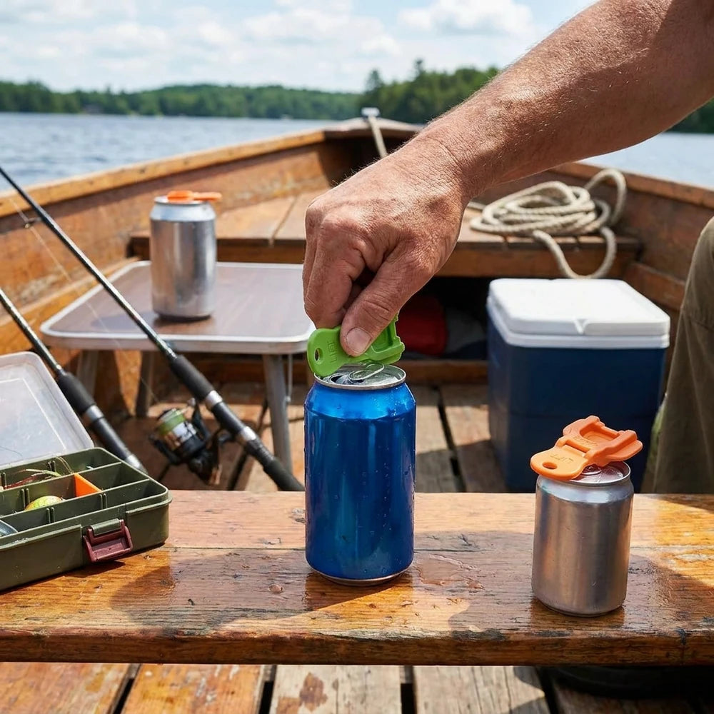 Easy-Grip Can Opener with Protective Cover - Reusable Tool