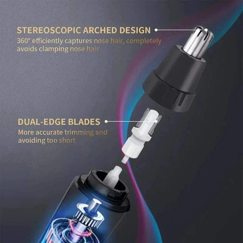 Electric Nose & Ear Hair Trimmer for Men & Women - USB Rechargeable