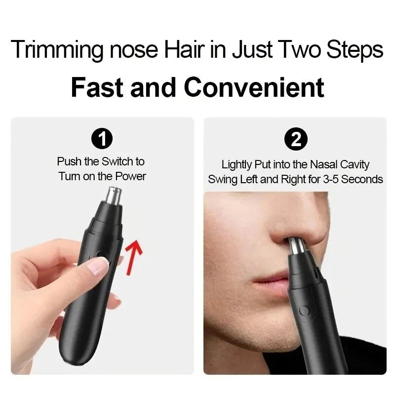 Electric Nose & Ear Hair Trimmer for Men & Women - USB Rechargeable