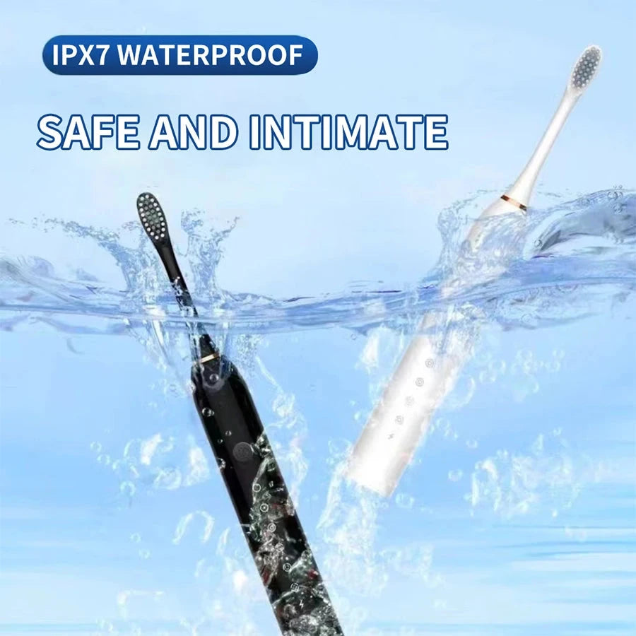 Electric Ultrasonic Toothbrush, 6-Speed USB Rechargeable, Waterproof