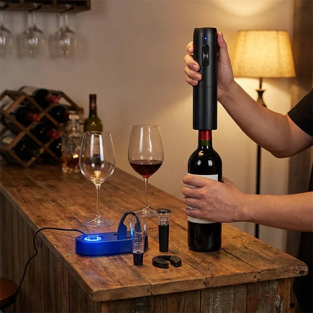 Electric Wine Opener - USB Rechargeable Automatic Corkscrew Set