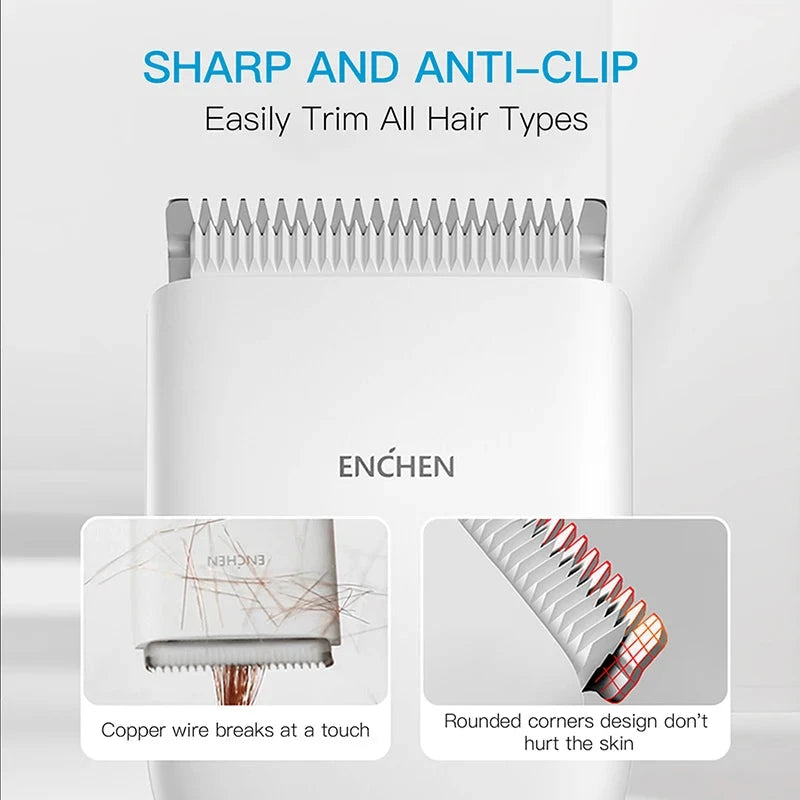 ENCHEN Boost Cordless Hair Clipper - Ceramic Blade, Fast USB-C Charging