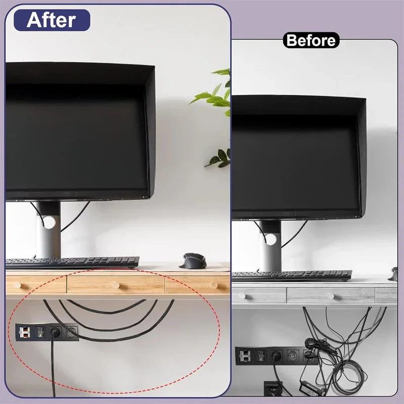 Expandable Braided Cable Sleeving - Wire Loom for TV, PC & Home Theater