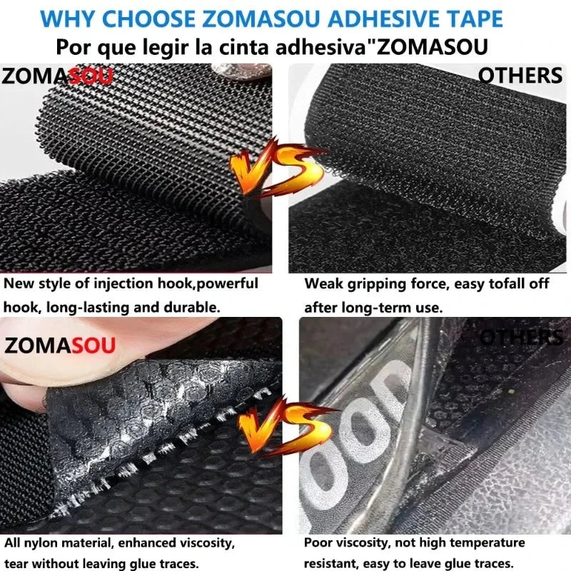 Extra Strong Self-Adhesive Hook-and-Loop Fastener Tape for Car &amp; Carpet