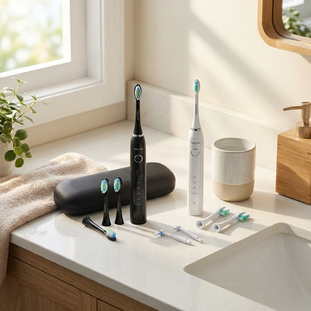 Fairywill Sonic Electric Toothbrush Set - USB Rechargeable, 5 Modes