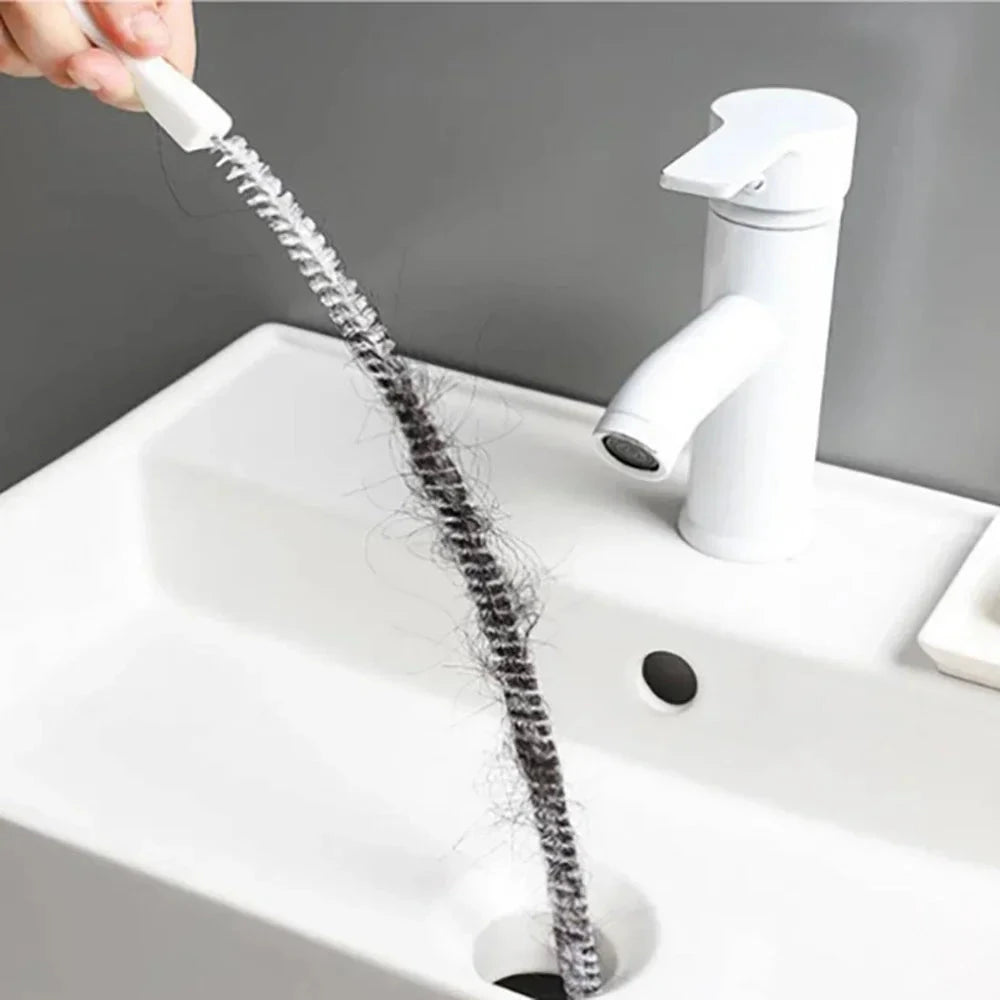 Flexible Sink & Drain Cleaning Brush for Kitchen and Bathroom Clogs