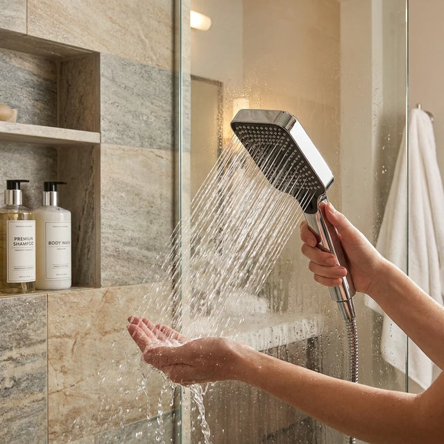 Gold-Plated 3-Mode High Pressure Shower Head - Water Saving
