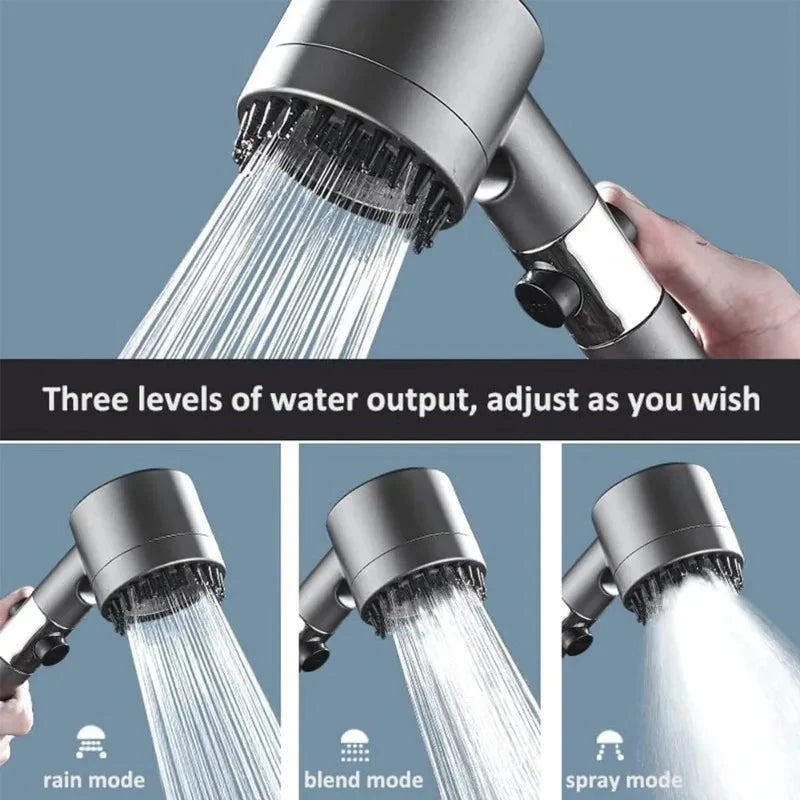 Handheld Shower Head with 3 Spray Modes, High Pressure & Filter
