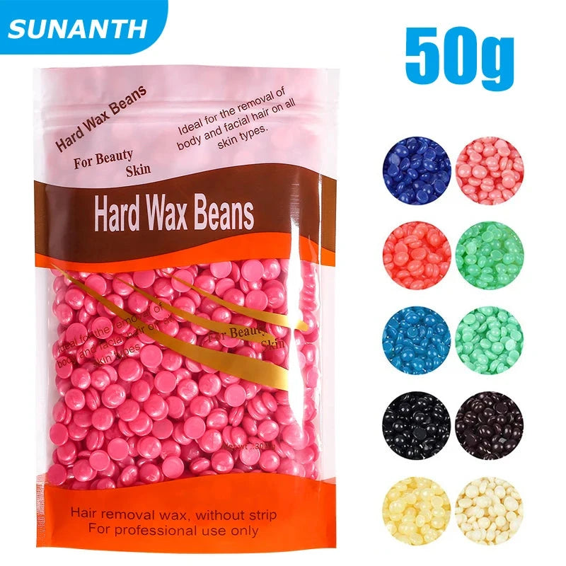 Hard Wax Beans for Hair Removal - Brazilian Pearl Wax for Waxing Machines