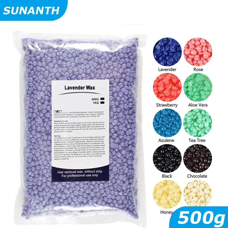 Hard Wax Beans for Hair Removal - Brazilian Pearl Wax for Waxing Machines