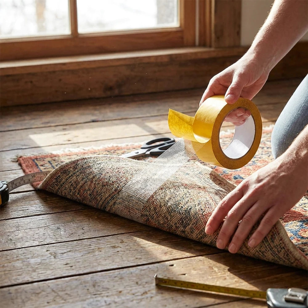 High-Viscosity Double-Sided Fiberglass Tape for Carpet, Leather & Floor