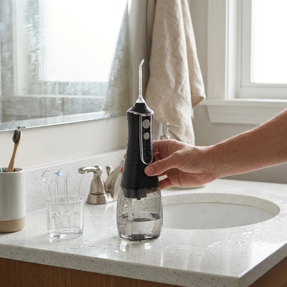 HOMEFISH Portable Water Flosser - USB Rechargeable Oral Irrigator
