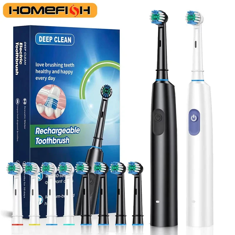 HOMEFISH Sonic Electric Toothbrush - 5 Modes, Waterproof, Rechargeable