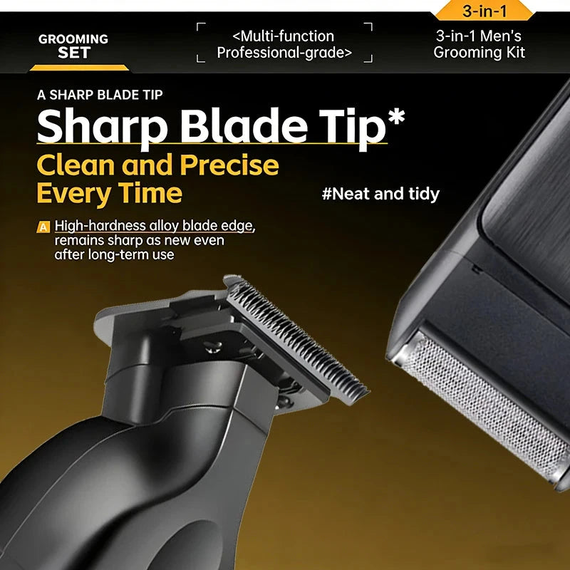 Kemei 2-in-1 Professional Hair Clipper & Trimmer Set for Men