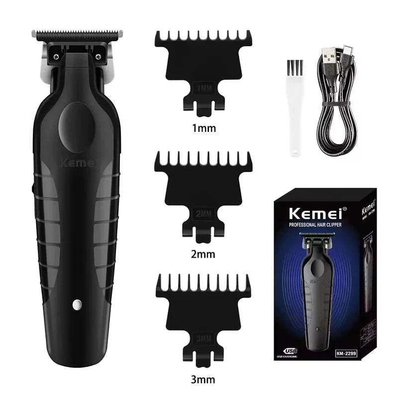Kemei KM-2299 Cordless Beard &amp; Hair Trimmer with T-Blade
