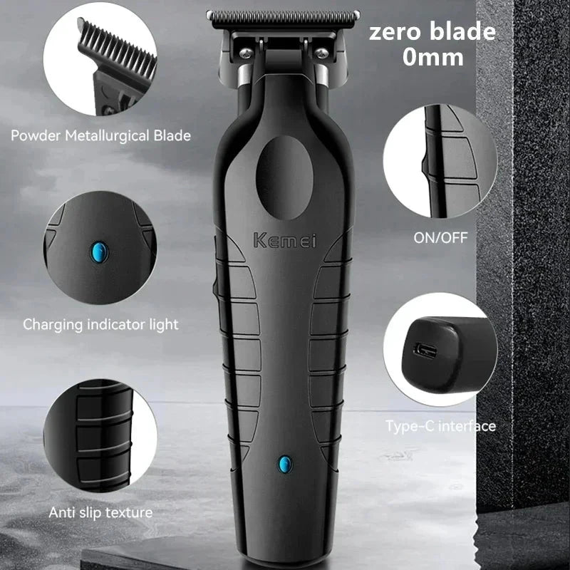 Kemei KM-2299 Cordless USB Rechargeable Hair Clipper for Barbers