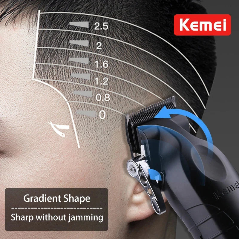 Kemei Professional Hair Clipper Kit - 3 Models, Rechargeable