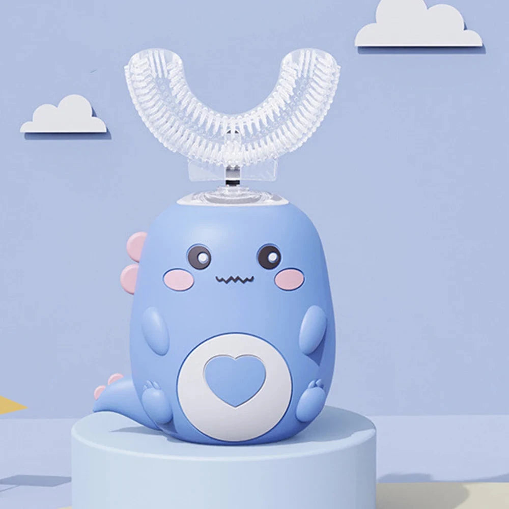 Kids U-Shape Electric Toothbrush - 360° Silicone, 3 Modes, Rechargeable