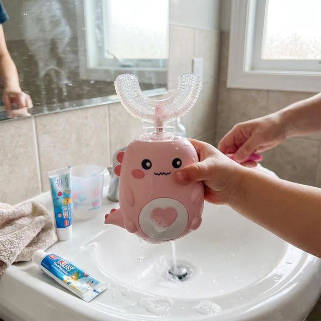 Kids U-Shape Electric Toothbrush - 360° Silicone, 3 Modes, Rechargeable