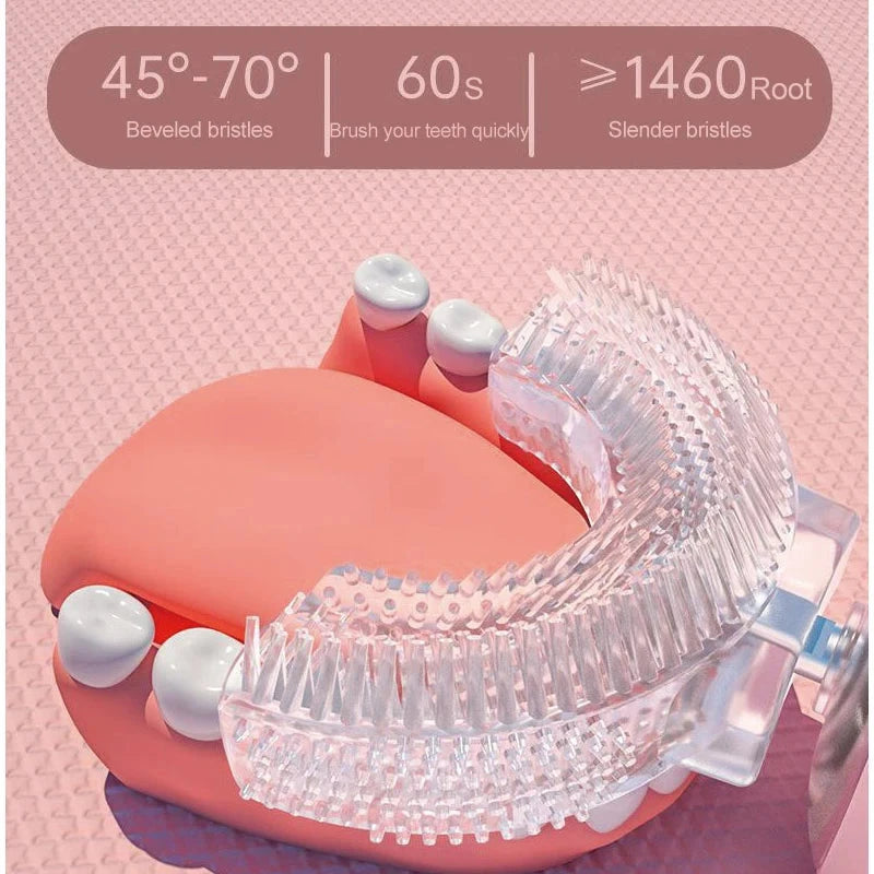 Kids U-Shaped Electric Toothbrush - 360° Silicone Sonic Toothbrush