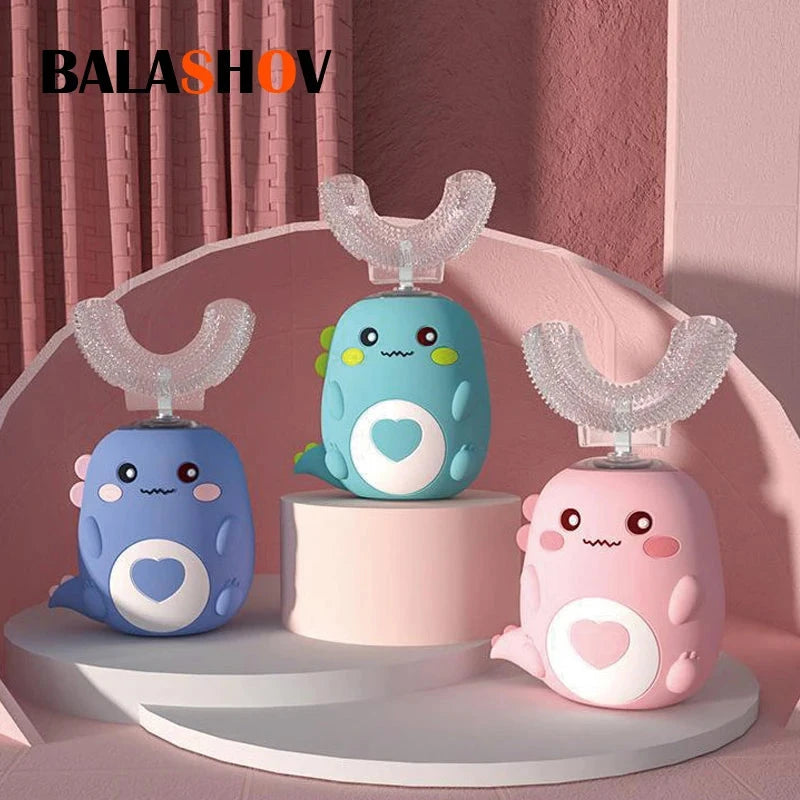 Kids U-Shaped Electric Toothbrush - 360° Silicone Sonic Toothbrush