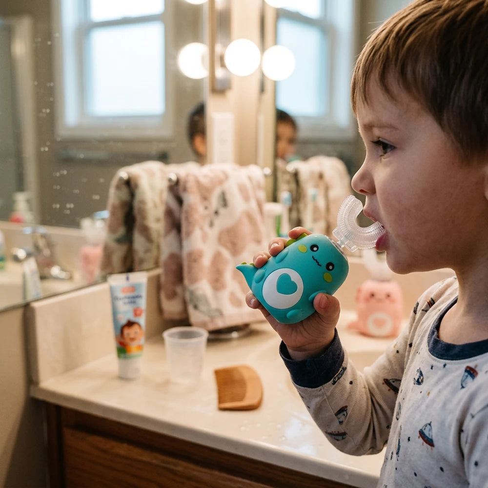 Kids U-Shaped Electric Toothbrush - 360° Silicone Sonic Toothbrush