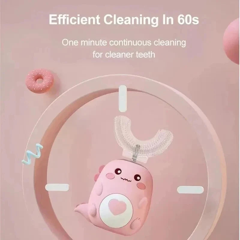 Kids U-Shaped Electric Toothbrush – Silicone, USB Rechargeable