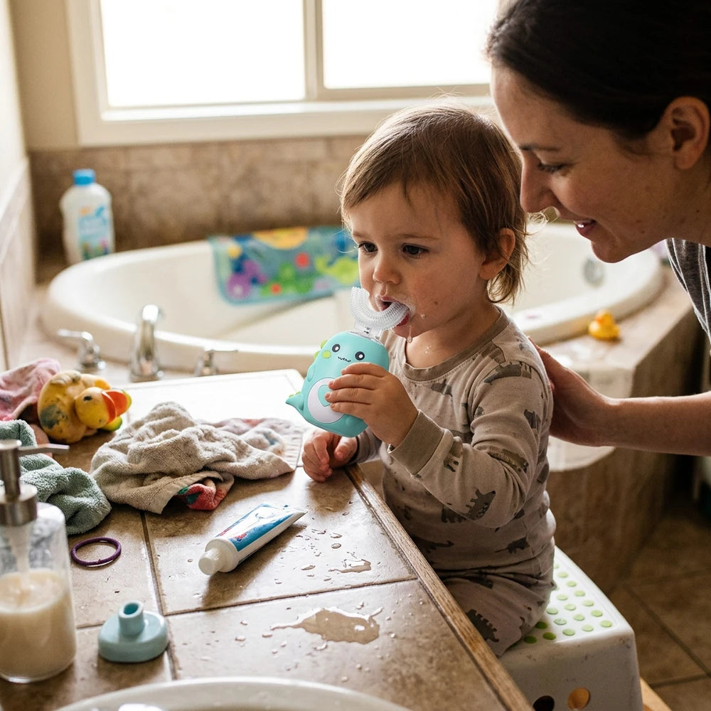 Kids U-Shaped Electric Toothbrush – Silicone, USB Rechargeable
