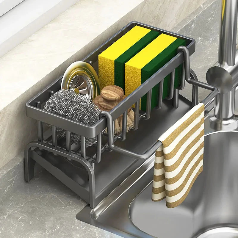 Kitchen Sink Caddy - Cleaning Cloth &amp; Sponge Storage Rack