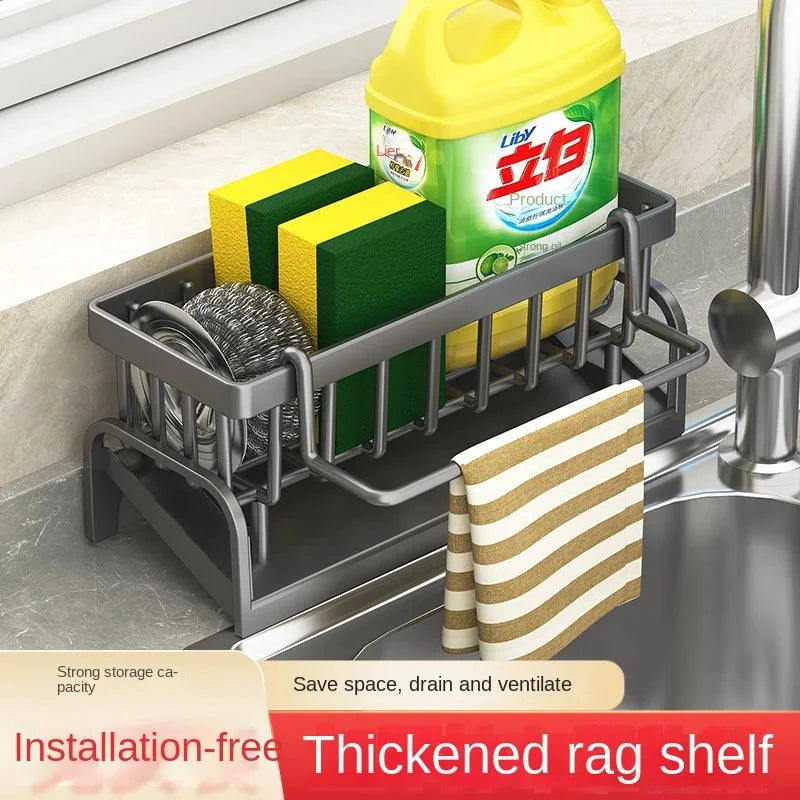 Kitchen Sink Caddy - Cleaning Cloth &amp; Sponge Storage Rack