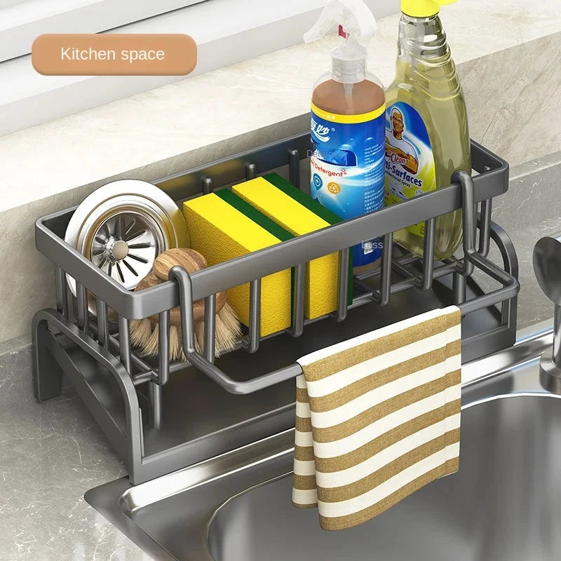 Kitchen Sink Caddy - Cleaning Cloth &amp; Sponge Storage Rack