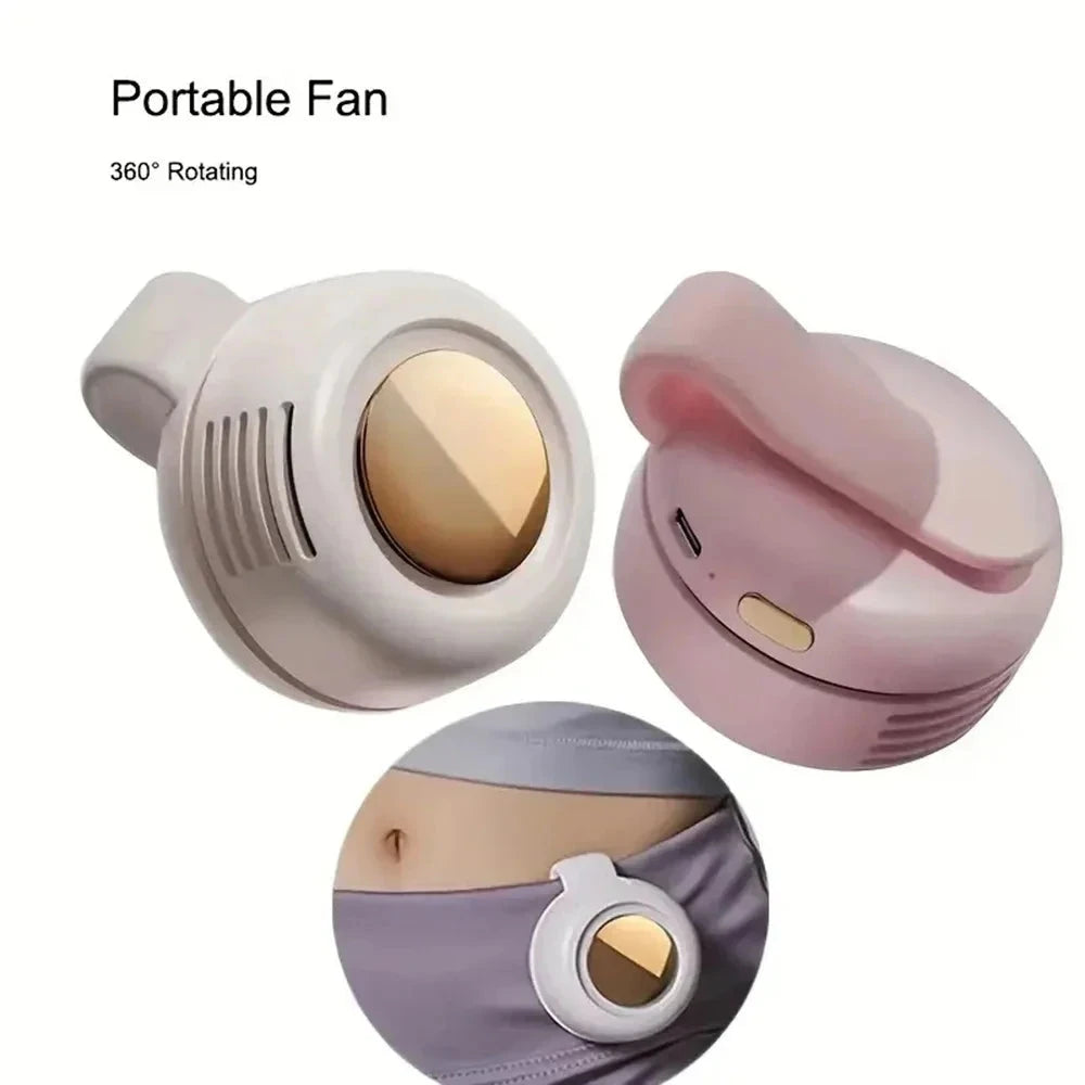 Leafless Mini Handheld Fan – Silent USB Rechargeable Portable Fan