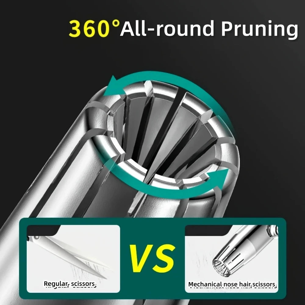 LISI Manual Nose & Ear Hair Trimmer - Waterproof Stainless Steel