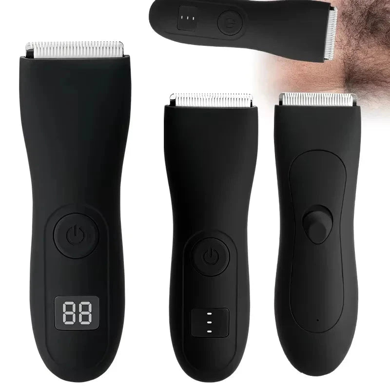 Men's Waterproof Body Hair Trimmer - Ceramic Blade Groin & Body Groomer
