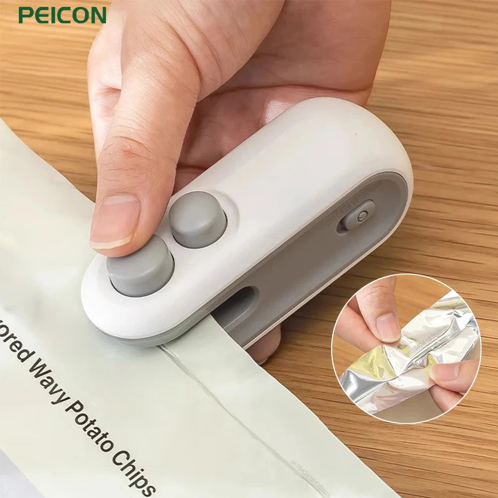 Mini Handheld Bag Sealer - Rechargeable Heat Sealing Machine for Food
