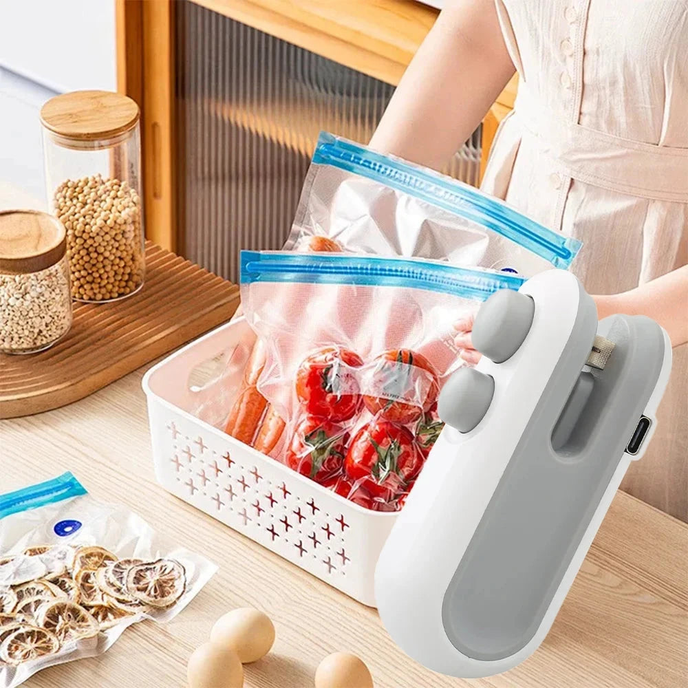 Mini Handheld Heat Bag Sealer – Portable Rechargeable Food Sealer