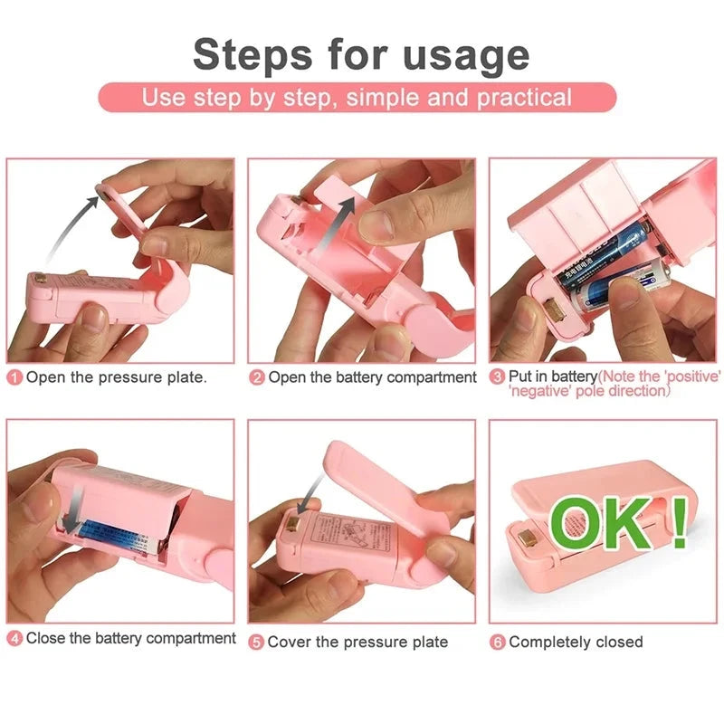 Mini Heat Bag Sealer - Portable Handheld Plastic Bag Sealing Tool