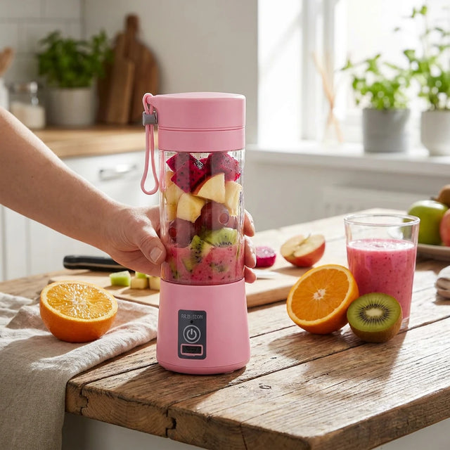 Portable Mini Blender - USB Rechargeable Juicer Cup with 6 Blades