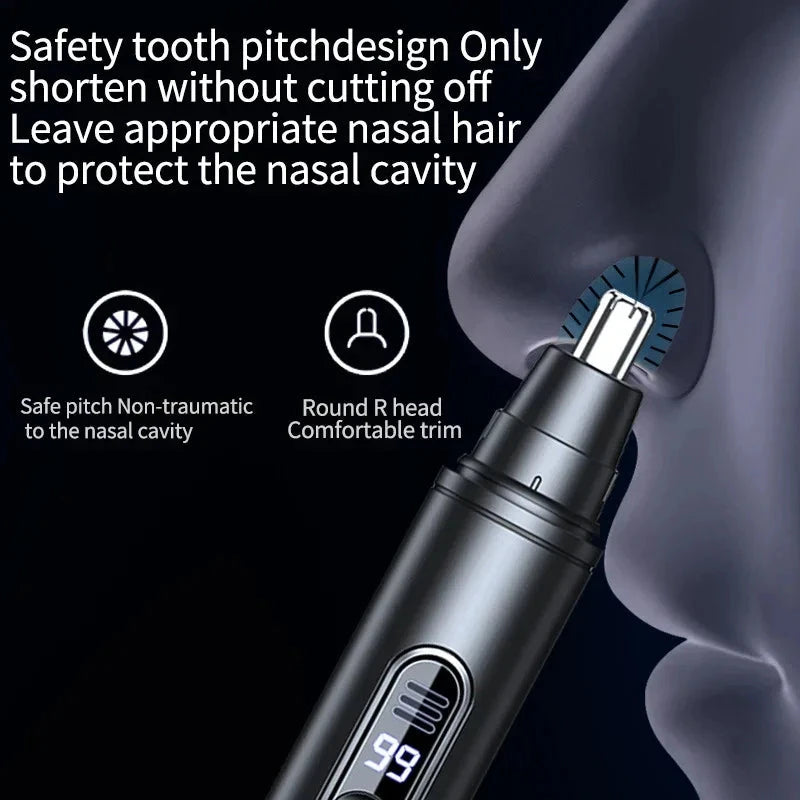 Mini Pocket Nose Hair Trimmer - Painless Waterproof Grooming Tool