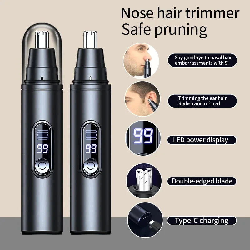 Mini Pocket Nose Hair Trimmer - Painless Waterproof Grooming Tool