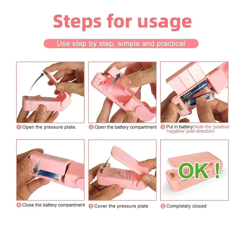 Mini Portable Bag Heat Sealer for Fresh, Airtight Food Storage