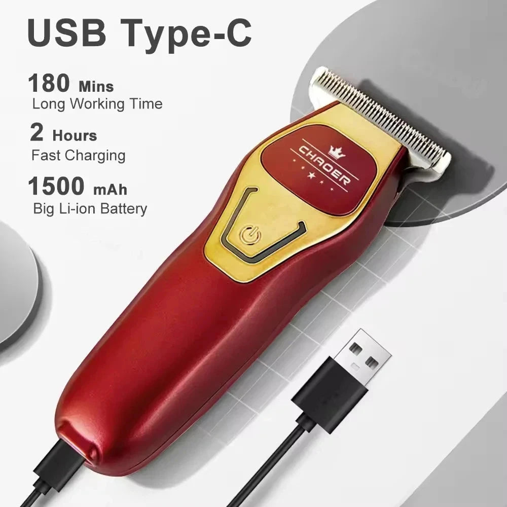 Mini Portable Electric Hair Clipper - Rechargeable Bald Head Trimmer