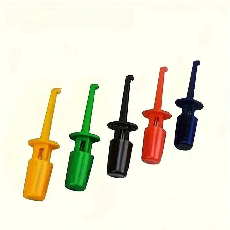 Mini Test Hook Clip Set - Round Crocodile Probes for Electronics